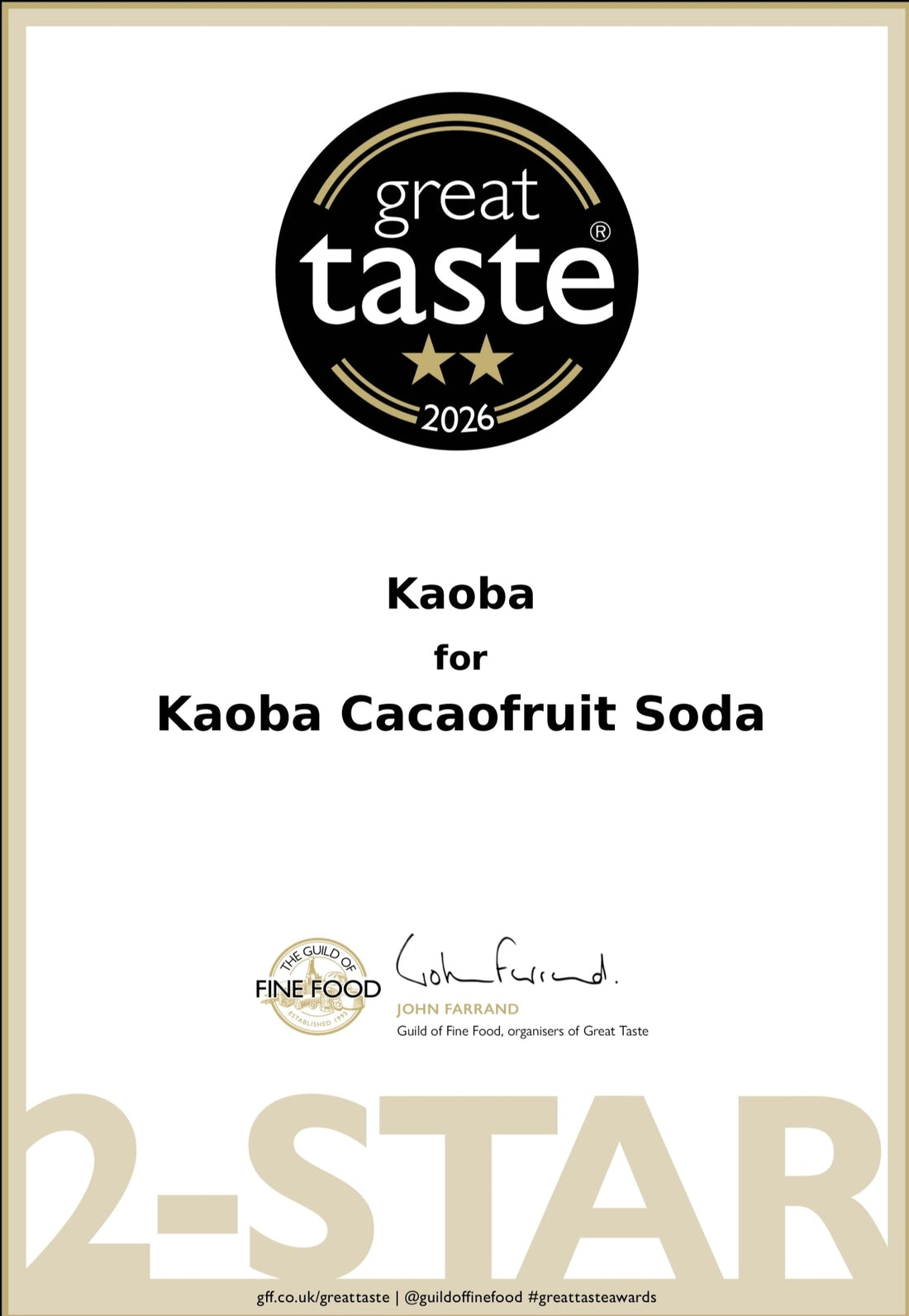 We Just Won 2 Stars at the Great Taste Awards - A Win For Cacaofruit